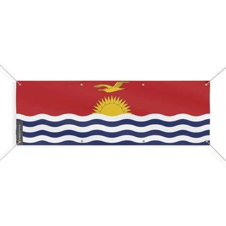 Drapeau kiribati résistant en polyester avec œillets