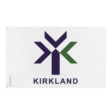Drapeau kirkland polyester résistant avec œillets à gauche