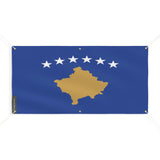 Drapeau kosovo polyester résistant six œillets exterior