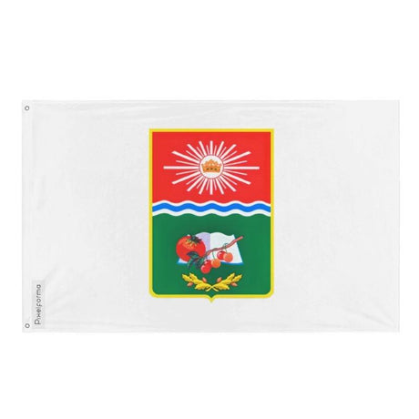 Drapeau Krasnoslobodsk (oblast de Volgograd) en plusieurs tailles 100 % polyester Imprimer avec Double ourlet - Pixelforma