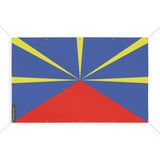 Drapeau la réunion polyester résistant avec œillets