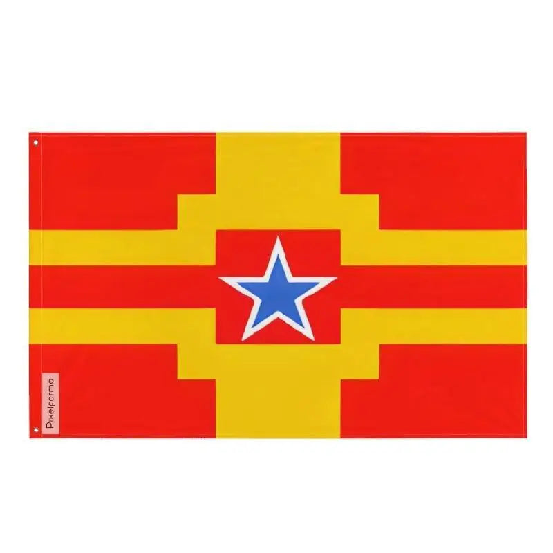 Drapeau langley polyester résistant avec œillets à gauche