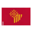 Drapeau languedoc-roussillon polyester double ourlet durable