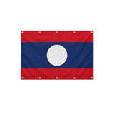Drapeau du Laos format S en polyester avec dix œillets