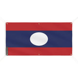Drapeau laos en polyester résistant avec œillets renforcés