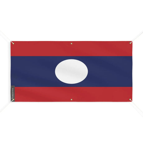 Drapeau laos en polyester résistant avec œillets renforcés