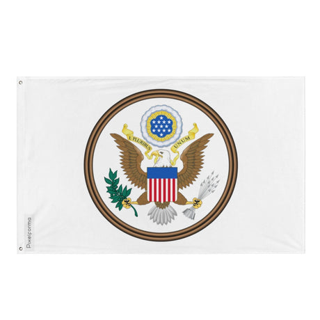 Drapeau Le grand sceau des États-Unis d'Amérique en plusieurs tailles 100 % polyester Imprimer recto / verso avec Double ourlet - Pixelforma 