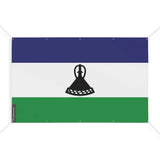 Drapeau lesotho en polyester résistant avec œillets