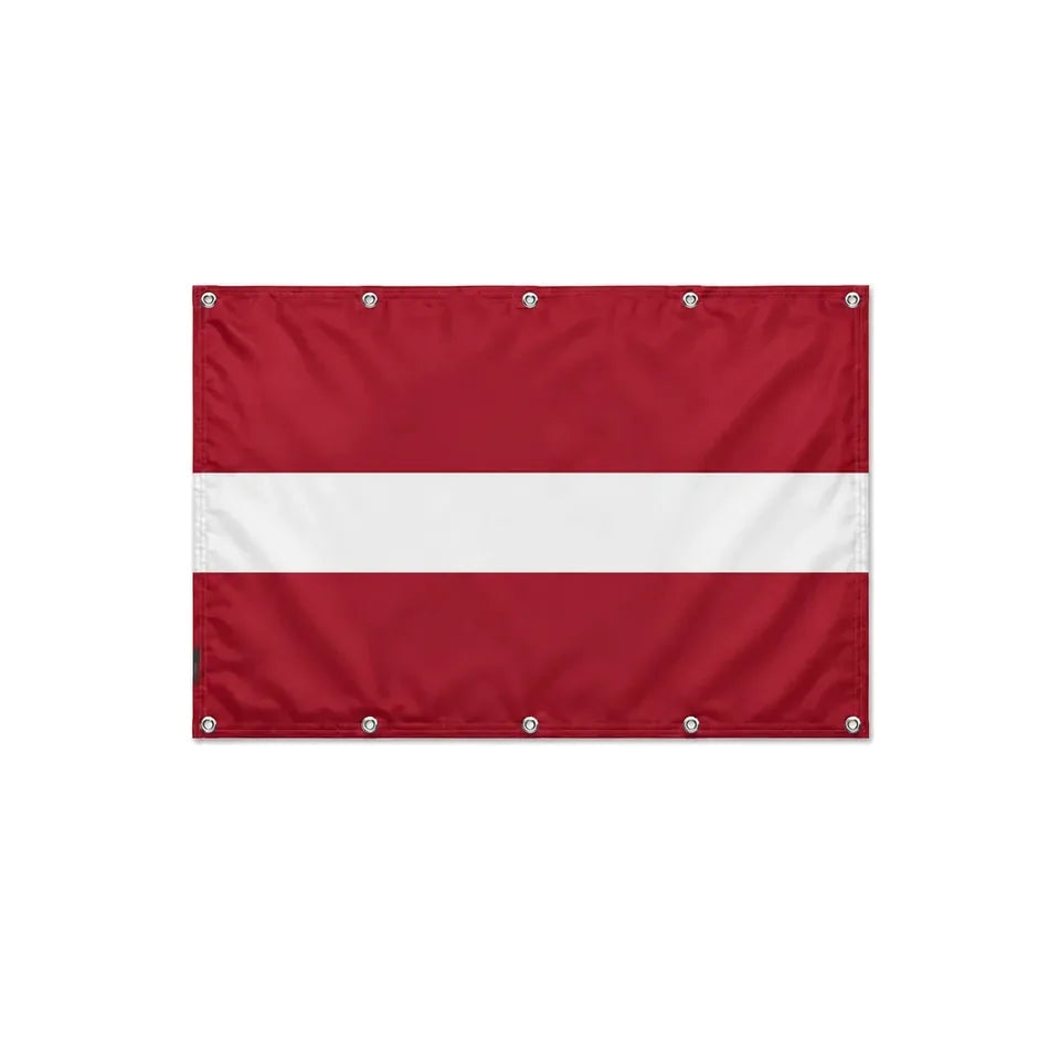Drapeau de la Lettonie format S en polyester avec dix œillets