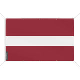 Drapeau lettonie en polyester résistant avec œillets