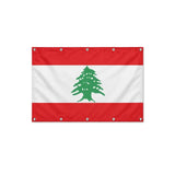 Drapeau du Liban format S en polyester avec dix œillets