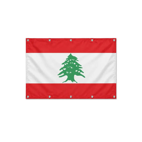 Drapeau du Liban format S en polyester avec dix œillets