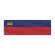 Drapeau liechtenstein polyester résistant œillets extérieurs