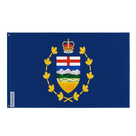 Drapeau lieutenant-gouverneur alberta polyester œillets gauche