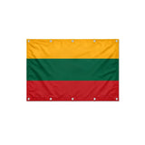 Drapeau de la Lituanie format S en polyester avec dix œillets