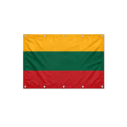 Drapeau de la Lituanie format S en polyester avec dix œillets