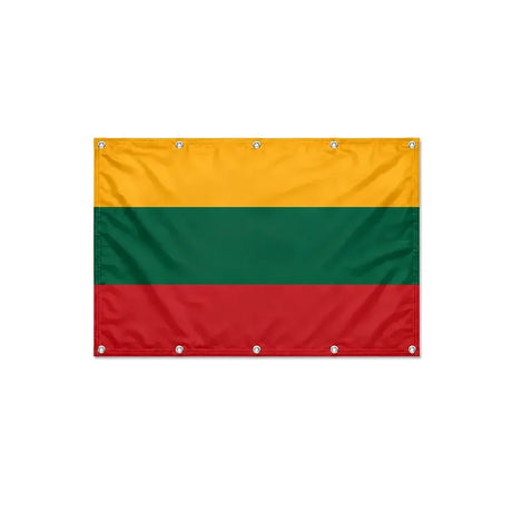 Drapeau de la Lituanie format S en polyester avec dix œillets