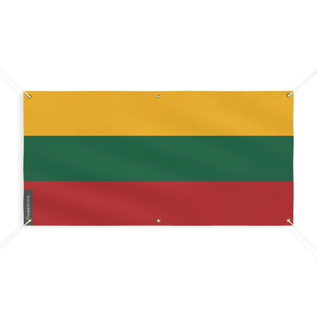 Drapeau lituanie polyester résistant avec œillets renforcés