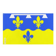 Drapeau loir-et-cher polyester résistant œillets à gauche