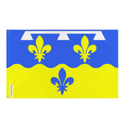Drapeau loir-et-cher polyester résistant œillets à gauche