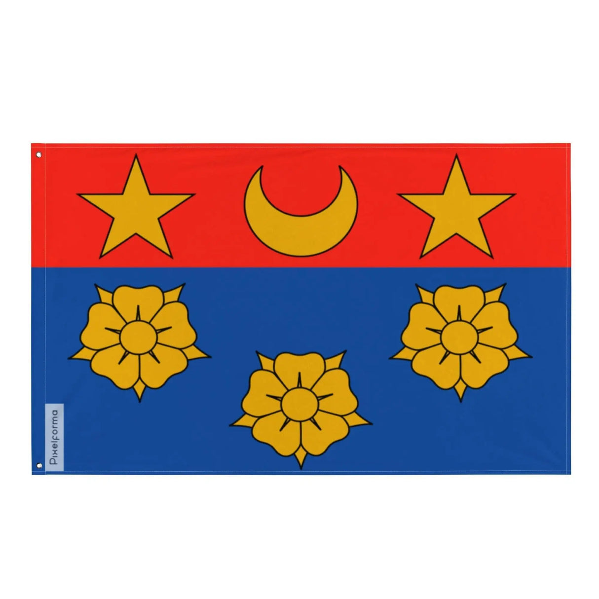 Drapeau longueuil polyester résistant œillets à gauche
