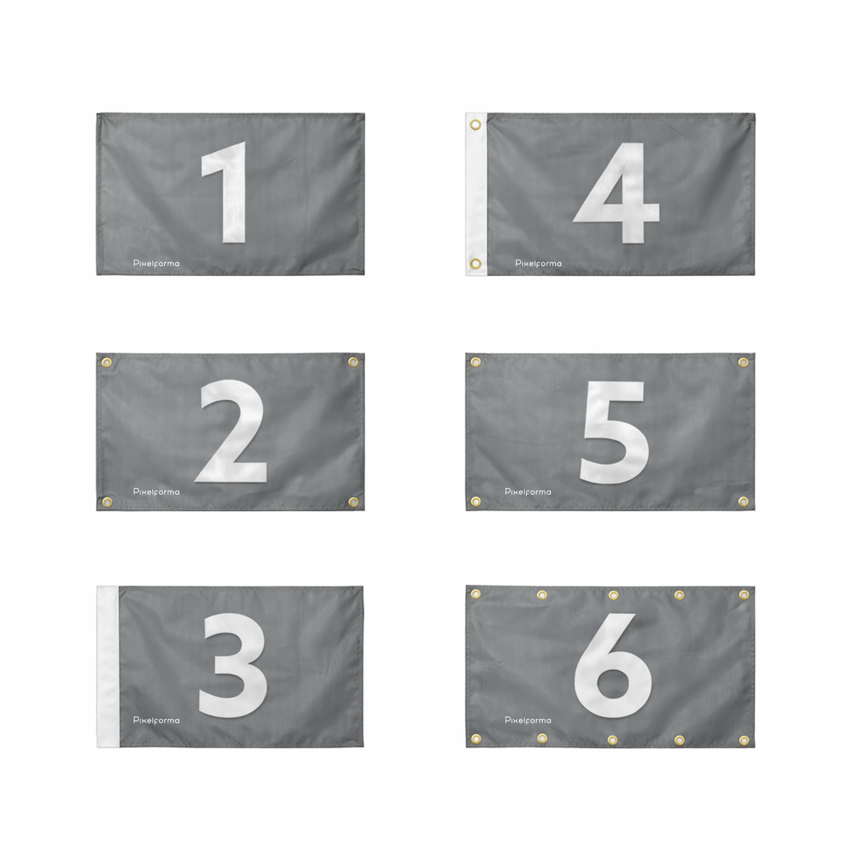 Drapeau louis mountbatten polyester et œillets à gauche