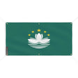 Drapeau macao polyester résistant avec œillets renforcés