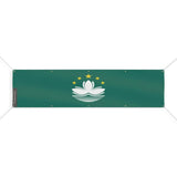 Drapeau macao polyester résistant œillets usage extérieur