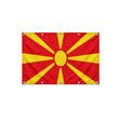Drapeau de la Macédoine du Nord format S en polyester avec dix œillets