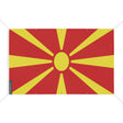 Drapeau macédoine du nord polyester avec œillets résistants