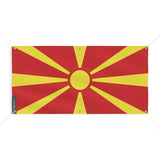 Drapeau macédoine du nord polyester résistant intempéries