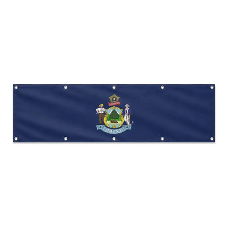 Drapeau du Maine grand format XL en polyester avec dix œillets