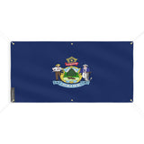 Drapeau maine polyester résistant aux intempéries 6 œillets