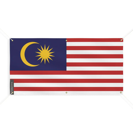 Drapeau malaisie polyester résistant usage extérieur intensif