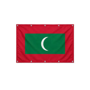 Drapeau des Maldives format S en polyester avec dix œillets