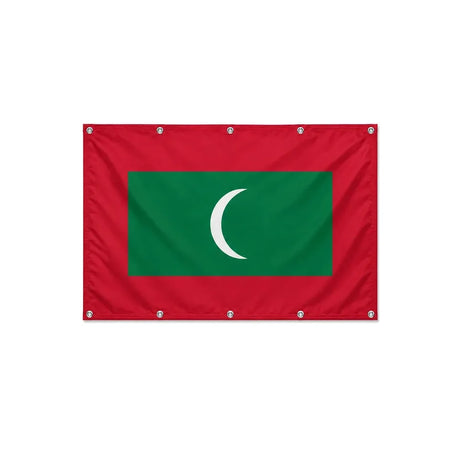 Drapeau des Maldives format S en polyester avec dix œillets