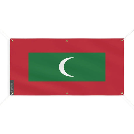 Drapeau maldives polyester résistant avec œillets robustes