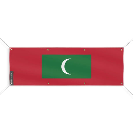 Drapeau maldives polyester résistant pour usage extérieur