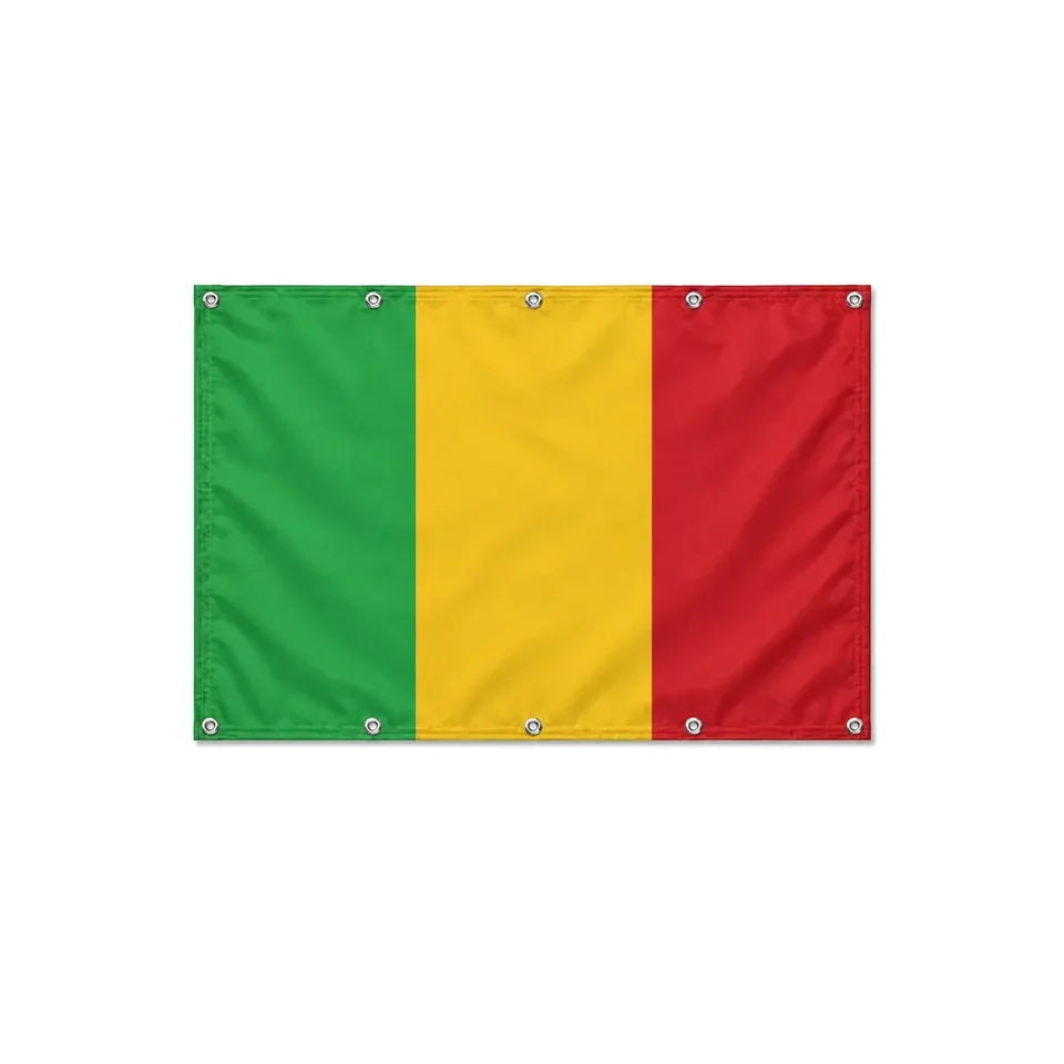 Drapeau du Mali format S en polyester avec dix œillets