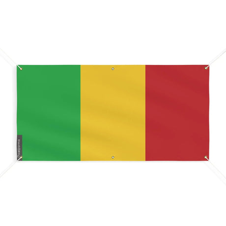 Drapeau mali polyester résistant avec œillets renforcés