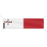 Drapeau malte polyester résistant œillets usage extérieur