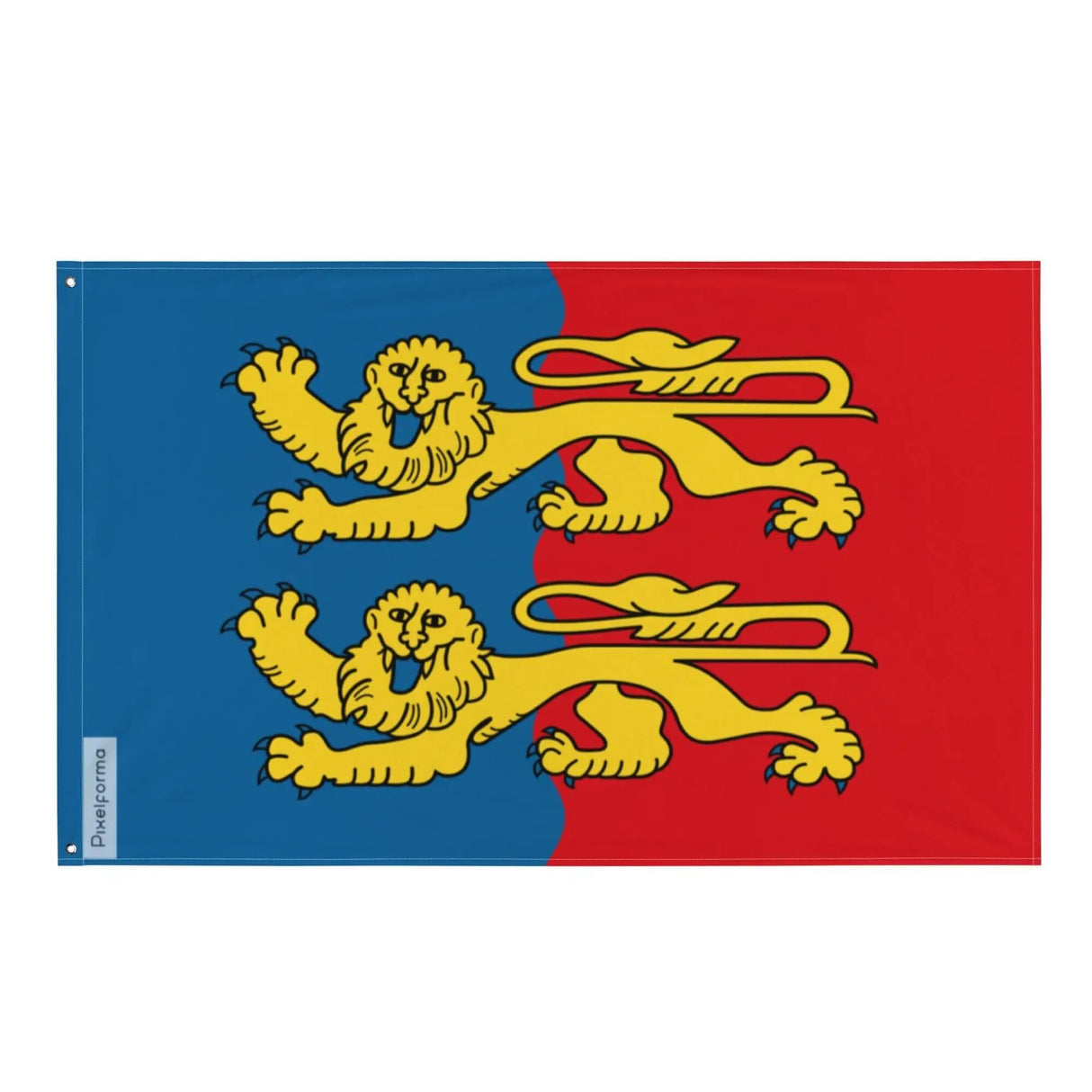 Drapeau manche france en polyester résistant œillets à gauche