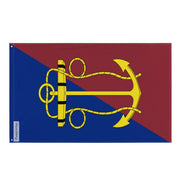 Drapeau marine royale canadienne polyester œillets à gauche