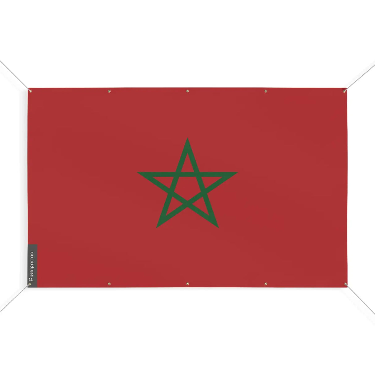 Drapeau maroc 10 oeillets en plusieurs tailles (s) - pixelforma