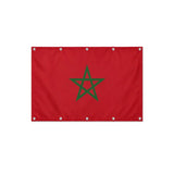 Drapeau du Maroc format S en polyester avec dix œillets
