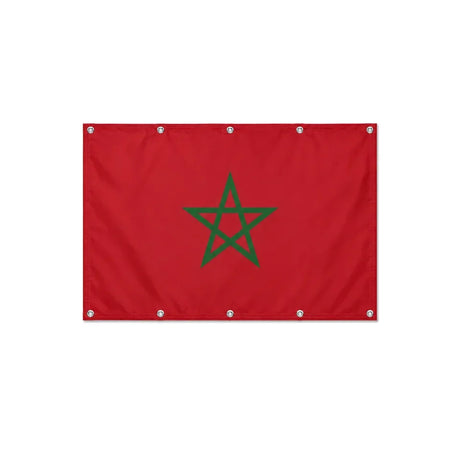 Drapeau du Maroc format S en polyester avec dix œillets