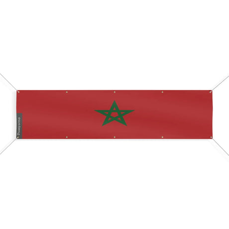 Drapeau maroc polyester résistant avec dix œillets
