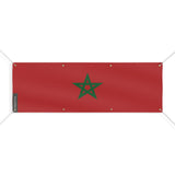 Drapeau maroc polyester résistant œillets usage extérieur