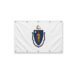Drapeau du Massachusetts format S en polyester avec dix œillets