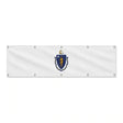 Drapeau du Massachusetts grand format XL en polyester avec dix œillets